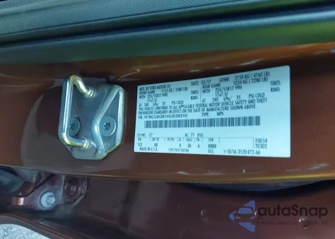 2017 Ford Escape Se из США, поврежденный, VIN 1FMCU0G91HUE09310